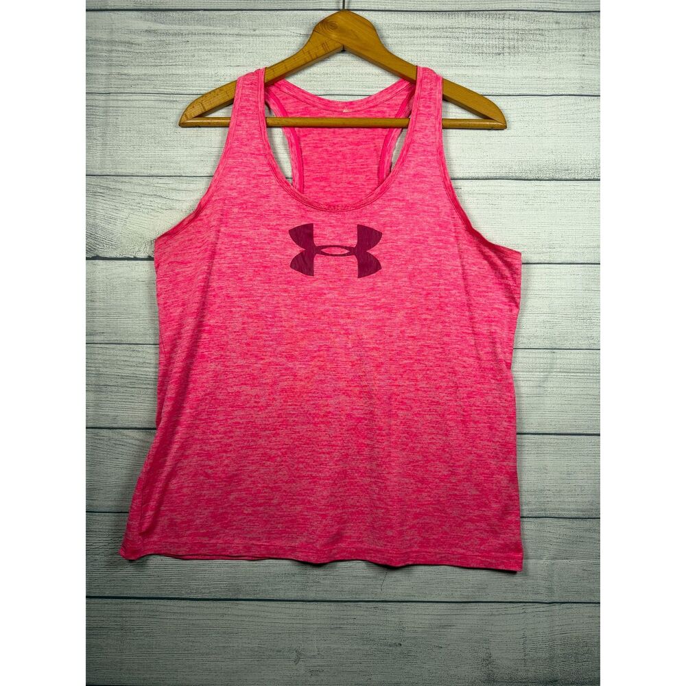 Under Armour Women's XL Pink Heather Racerback Athletic Tank Top 4822